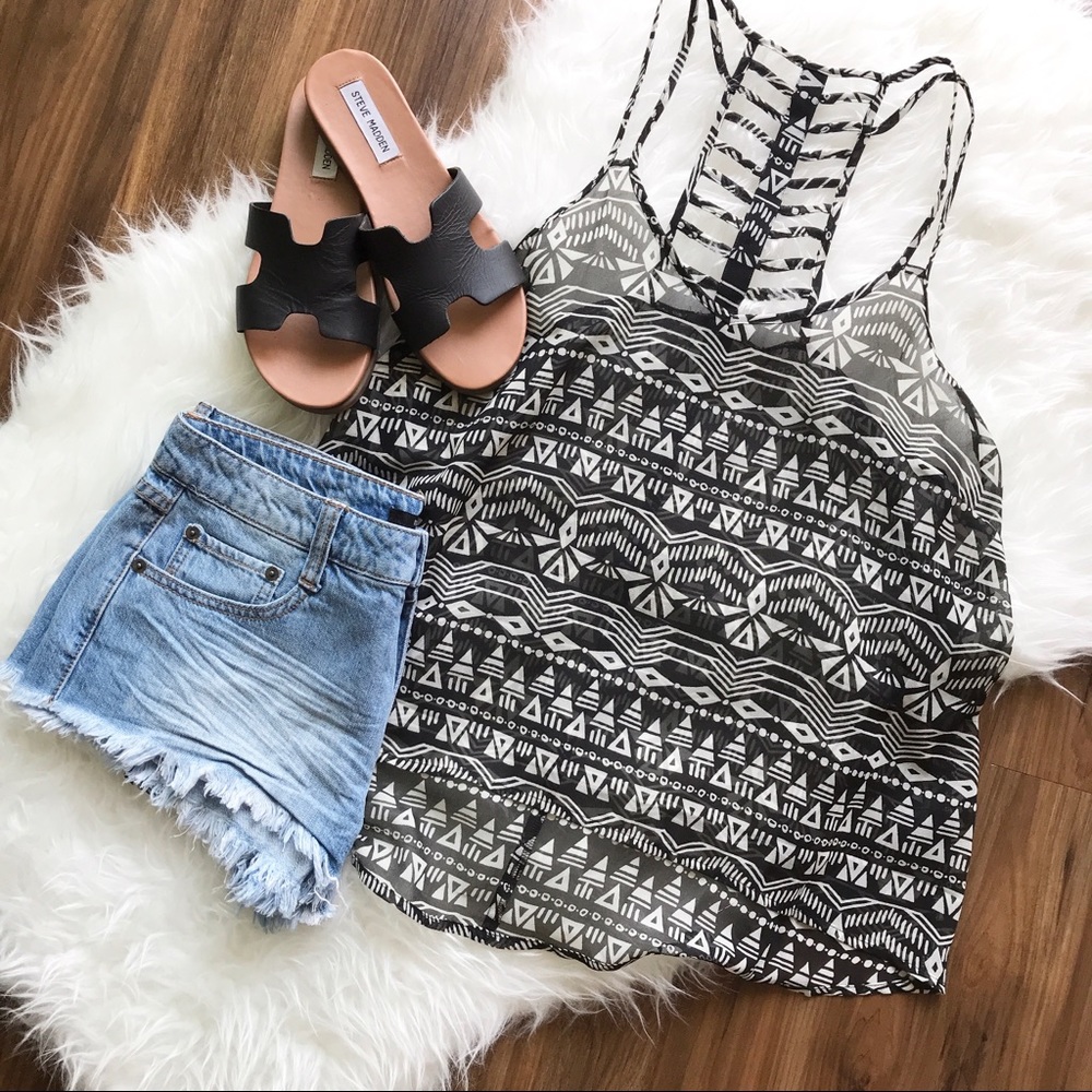 Tribal Print Tank Top | Black Tank | Tribal Tank